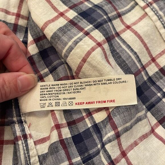 FAT FACE Long Sleeve Button Down Plaid Shirt - Picture 3 of 13